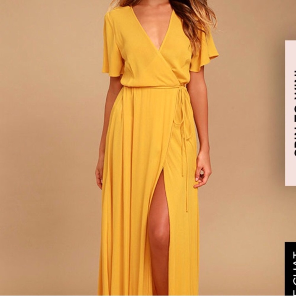 Yellow maxi dress